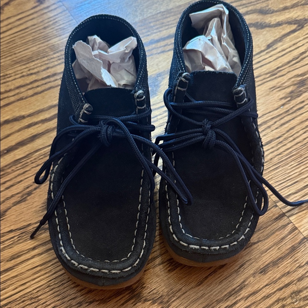 Clark’s Wallabee Suede Ankle Boots with Stitching